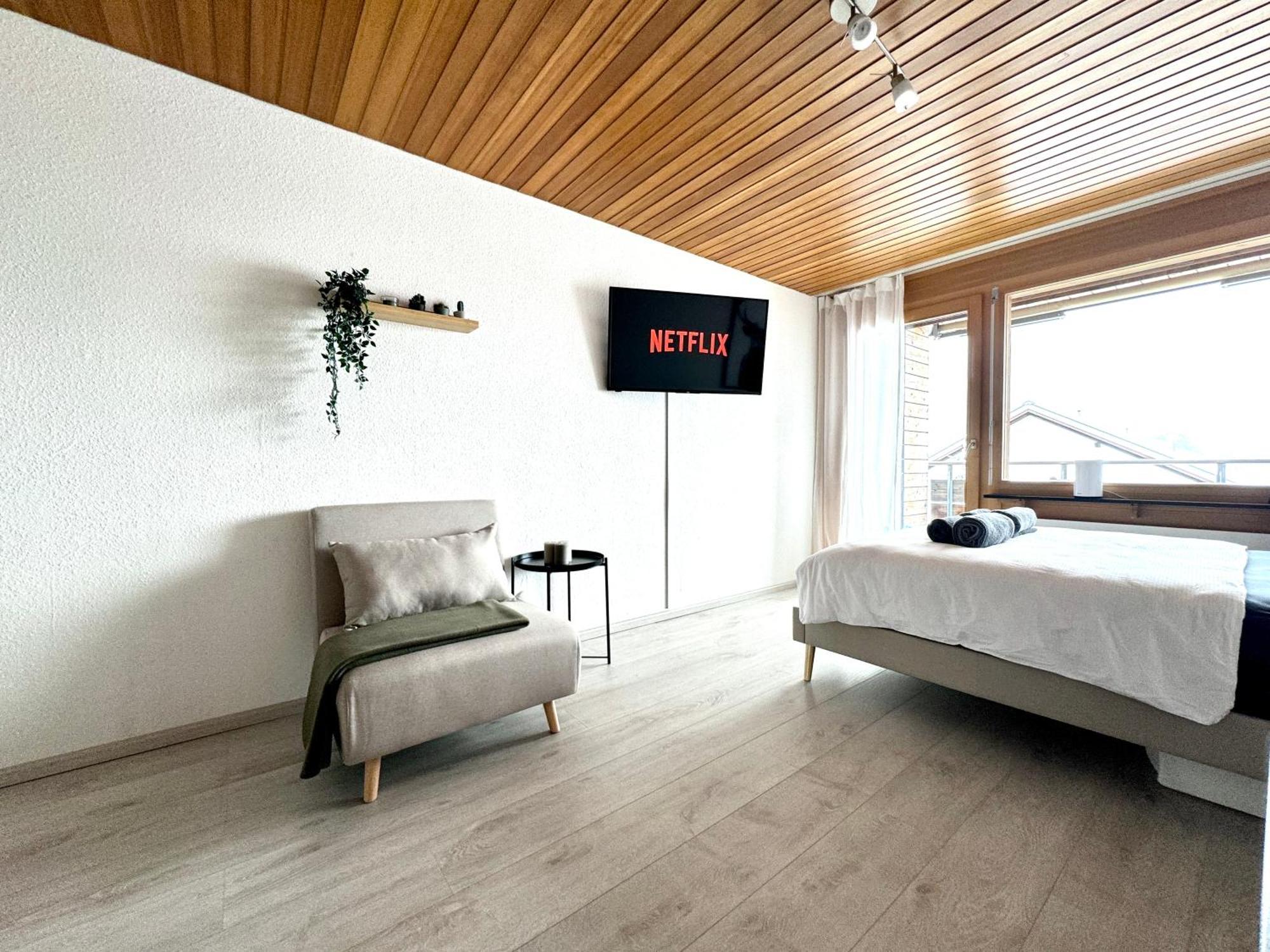 Studio Mit See- Und Bergblick Laax Bagian luar foto